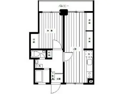 コトー高輪(1LDK/1階)の間取り写真