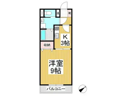 T・T・3ハイム(1K/1階)の間取り写真