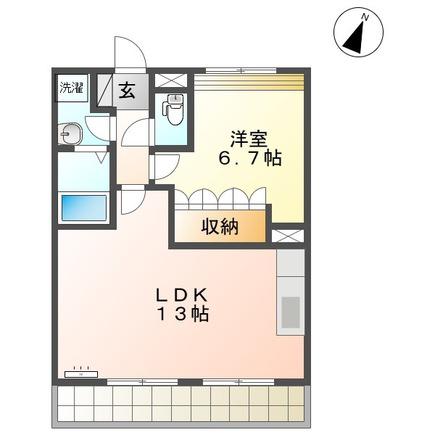 プレサス(1LDK/2階)の間取り写真