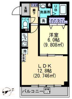 SIRIUS GARDEN(1LDK/2階)の間取り写真