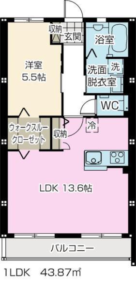 SYMPHONIA(1LDK/3階)の間取り写真