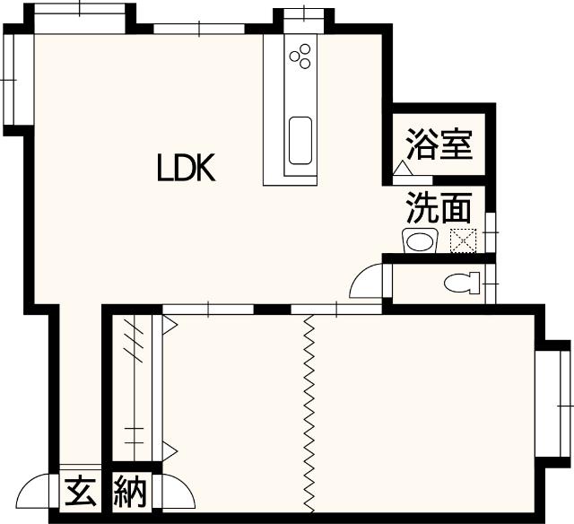 ファミールぎんなん(2LDK/1階)の間取り写真