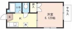 サマックスコスモ(1K/2階)の間取り写真