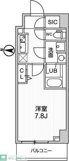 ALTERNA亀戸II(1K/5階)の間取り写真