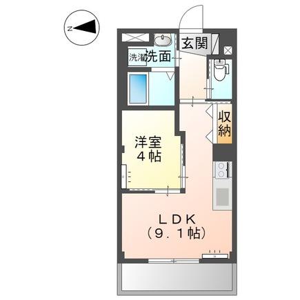 ブリエ ロッシュ U(1LDK/5階)の間取り写真