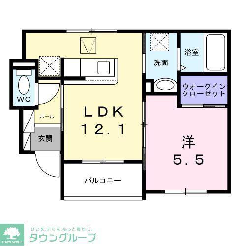 ル・ラパン・ドゥ・ラヴィーヌ(1LDK/1階)の間取り写真