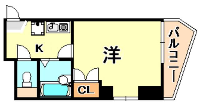 リバティ壱番館(1K/4階)の間取り写真