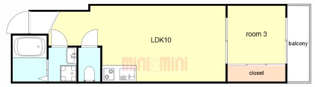 LUMINART明石(1LDK/3階)の間取り写真