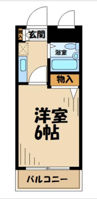 レジェンド相模原(1K/2階)の間取り写真