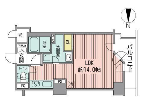 UURコート札幌南3条プレミアタワー(ワンルーム/16階)の間取り写真