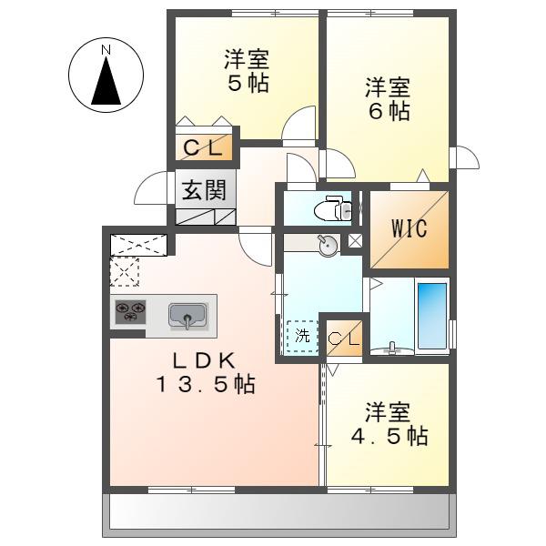 コート ダジュール(3LDK/1階)の間取り写真
