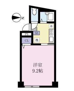 グランバリエ・II(1K/1階)の間取り写真