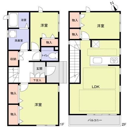 浅草橋2丁目戸建(3LDK/1階)の間取り写真