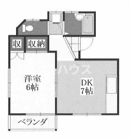メゾンK(1DK/2階)の間取り写真