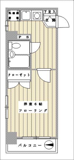 クリオ千駄木壱番館(1K/4階)の間取り写真