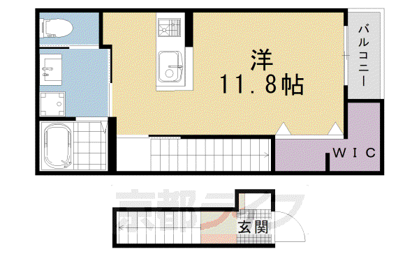 総司館アネックスいさみ(ワンルーム/2階)の間取り写真