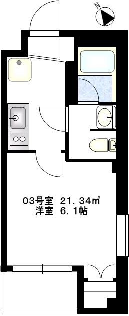K-COMFORT(1K/5階)の間取り写真