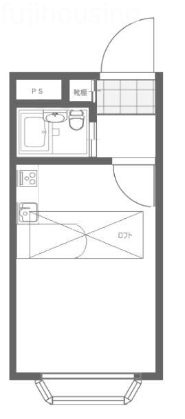ベルピア久喜8(ワンルーム/2階)の間取り写真