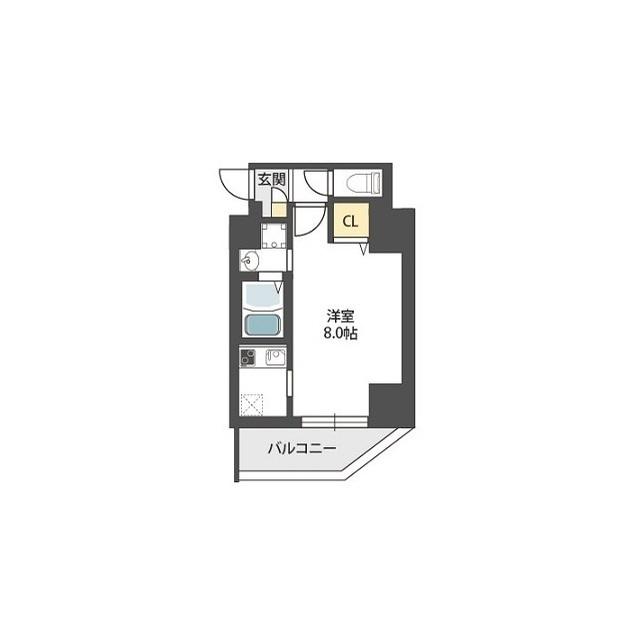 THE KSVILLE(1K/3階)の間取り写真