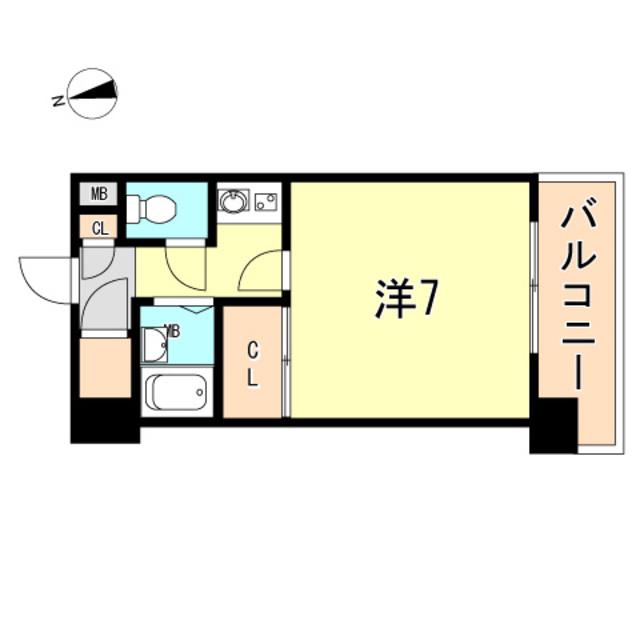 ベルウエストII(1K/2階)の間取り写真