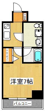 LIME RESIDENCE HIGASHINAKAYAMA(1K/3階)の間取り写真
