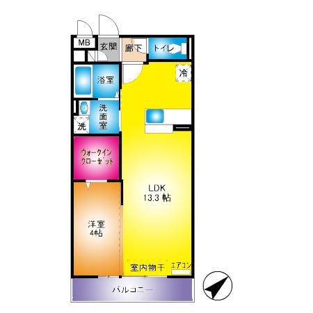 プレミール(1LDK/3階)の間取り写真
