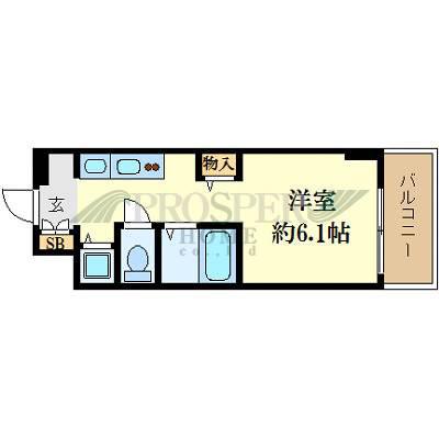 プレサンス大阪城公園パークプレイス(ワンルーム/2階)の間取り写真