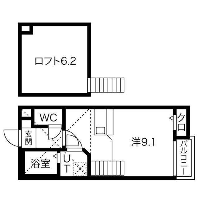 PATINA中村公園I(1K/2階)の間取り写真