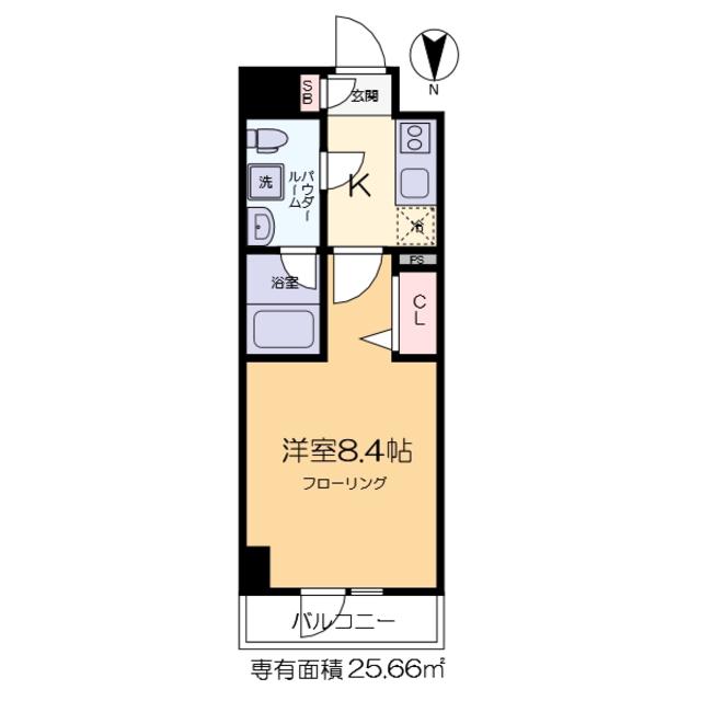 メインステージ門前仲町II(1K/11階)の間取り写真