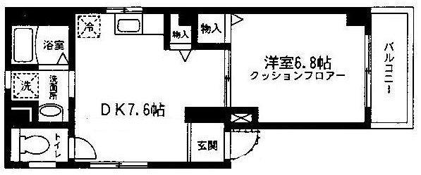 エクレール(1DK/1階)の間取り写真