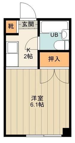 矢嶋ビル(1K/3階)の間取り写真