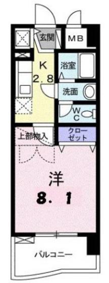 MARIONETTE XVI(1K/3階)の間取り写真