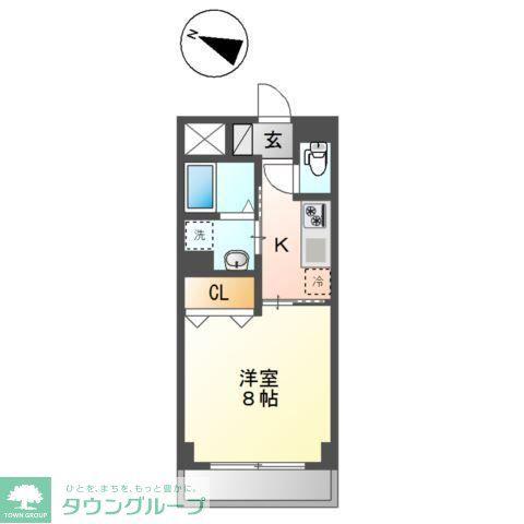 フォートレス中村橋(1K/2階)の間取り写真