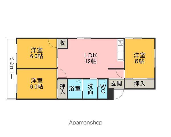 ホープYATA1(3LDK/1階)の間取り写真