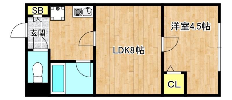 フローララポルテ(1LDK/4階)の間取り写真