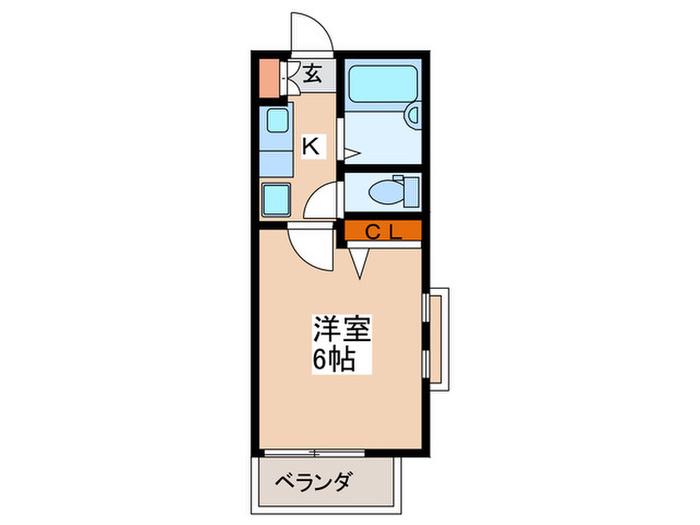 エクセルエイト(1K/1階)の間取り写真