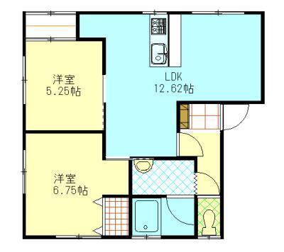 キャッスルフォーシーズンA(2LDK/2階)の間取り写真