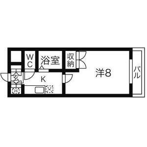 リエス小田原(1K/1階)の間取り写真