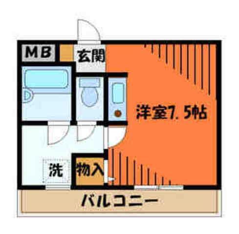 リヴェージュ百草園(ワンルーム/3階)の間取り写真