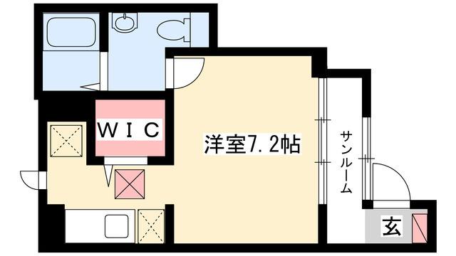 メゾン・ジョワエイト(1K/1階)の間取り写真