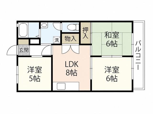 ソフィアコート古江西町(3LDK/2階)の間取り写真