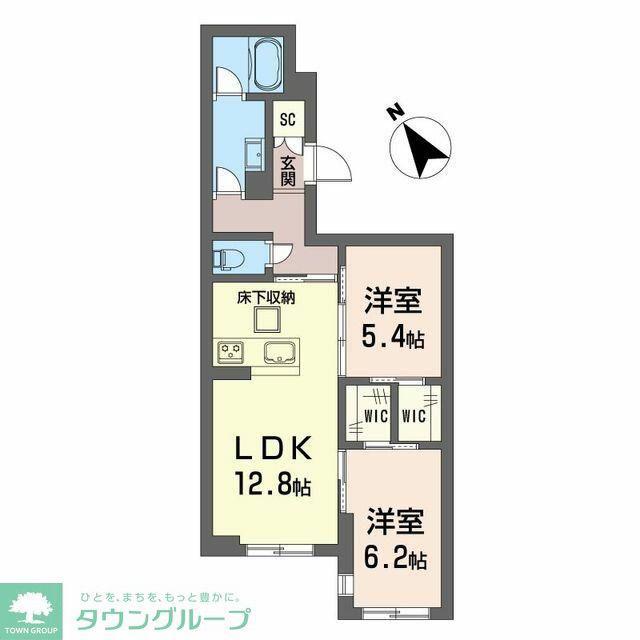 ティエンポ フェリズ I(2LDK/1階)の間取り写真