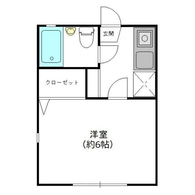 プチメゾン(1K/1階)の間取り写真