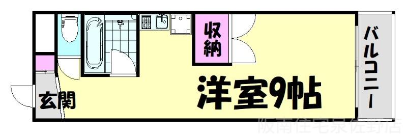 RINON新家(ワンルーム/1階)の間取り写真