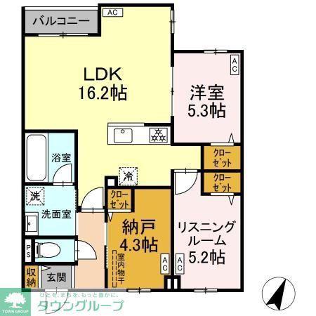 MOCRAFT南小岩(2SLDK/1階)の間取り写真