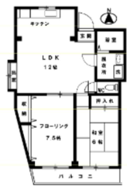 MGビル(2LDK/2階)の間取り写真