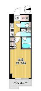 ルーブル川崎神明町(1K/3階)の間取り写真