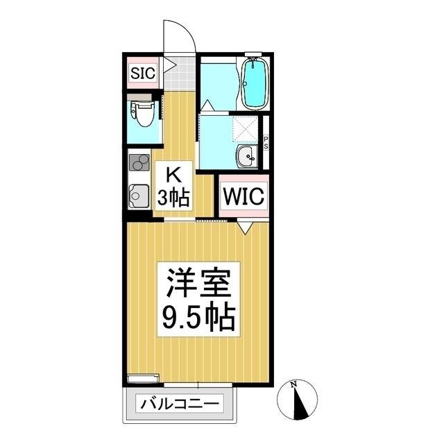 CALME MAISON御影(1K/1階)の間取り写真