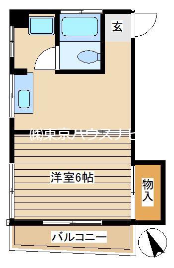 望月マンション(1K/2階)の間取り写真
