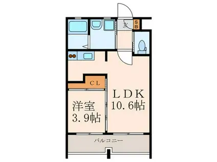 プラチナスタイル(1LDK/5階)の間取り写真